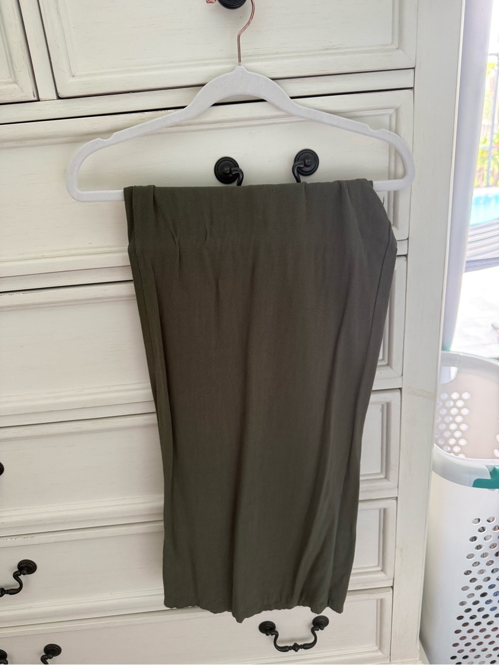 Olive Green Linen Pants